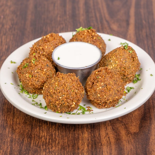 Falafel Sandwich with Fries.